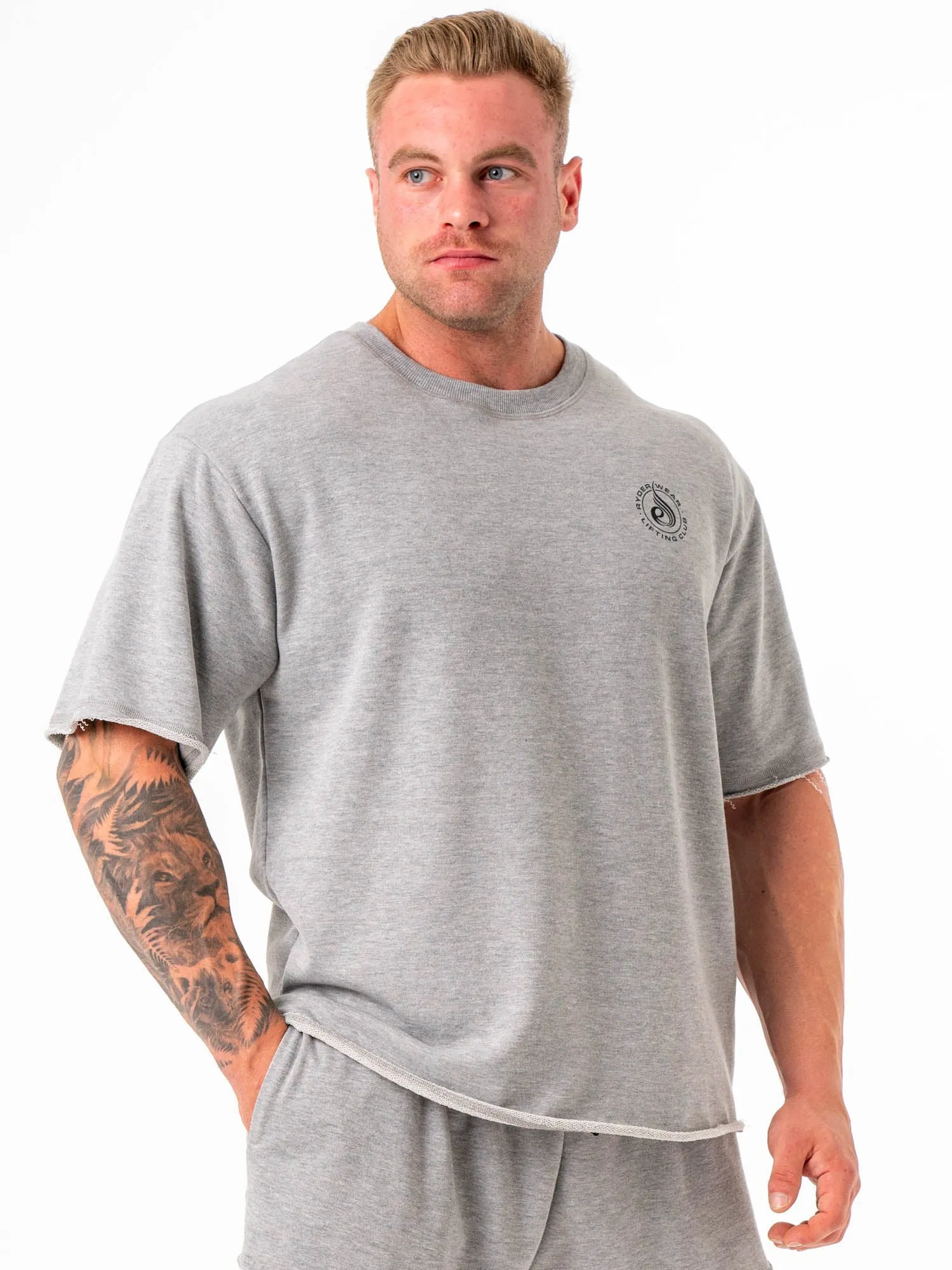 Box Fleece T-Shirt - Grey Marle casual joy