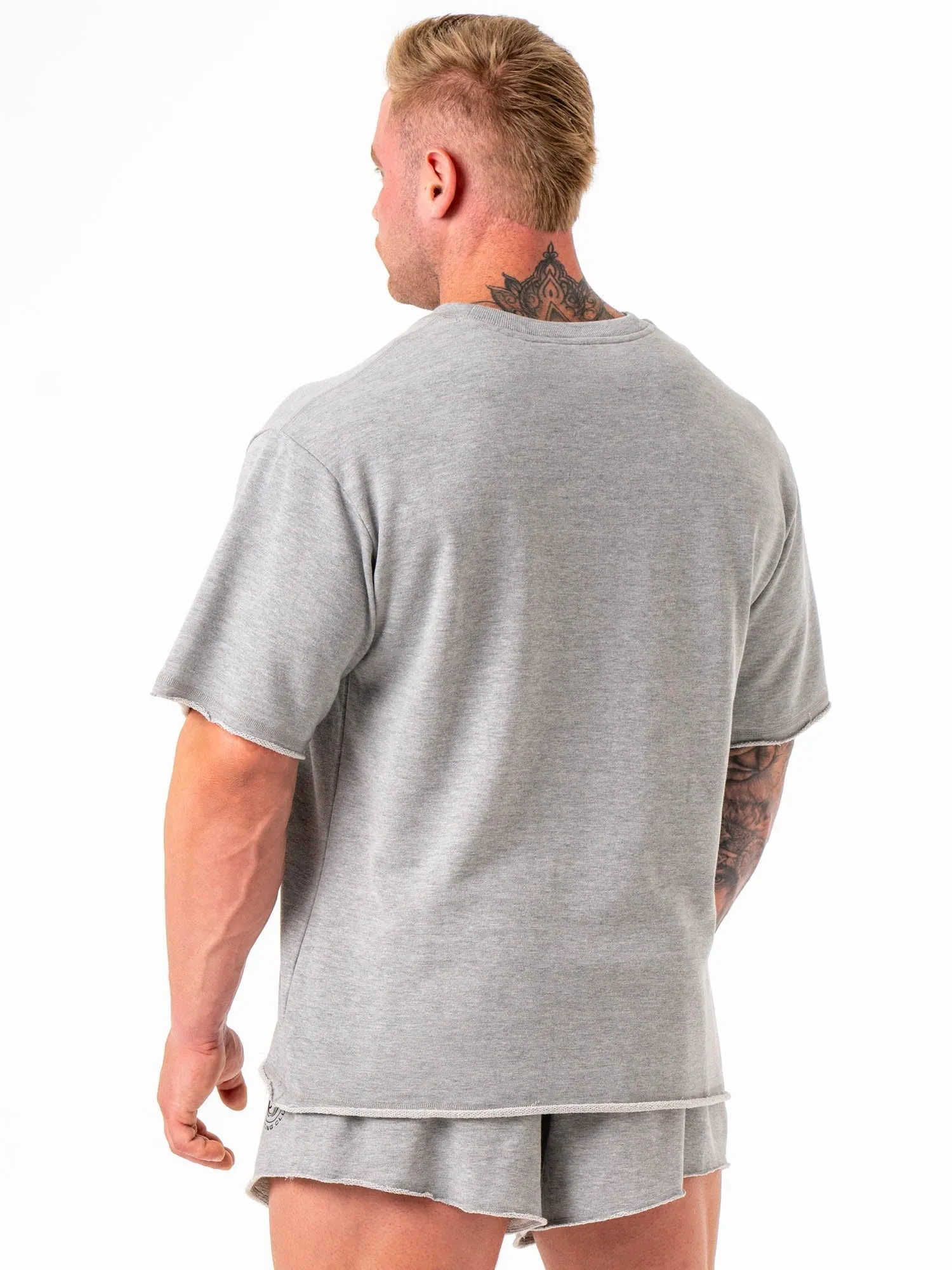 Box Fleece T-Shirt - Grey Marle custom style