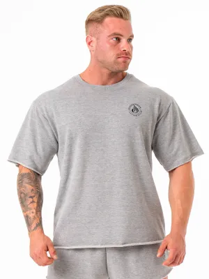 Box Fleece T-Shirt - Grey Marle minimalist style