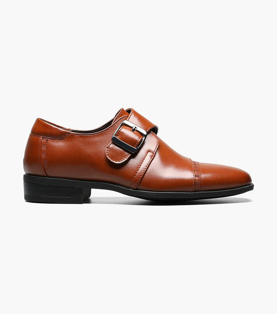 BOYS MACMILLIAN  Cap Toe Monk Strap - Cognac smile step
