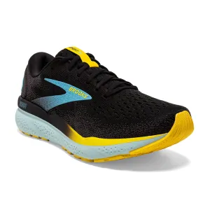 Brooks Men's Ghost 16 Black/Blue/Yellow Vibe Hunter
