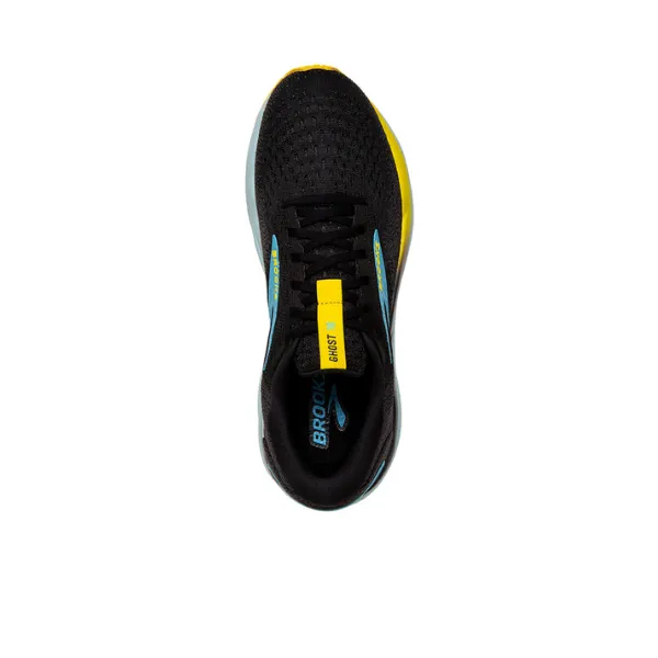 Brooks Men's Ghost 16 Black/Blue/Yellow Active Day