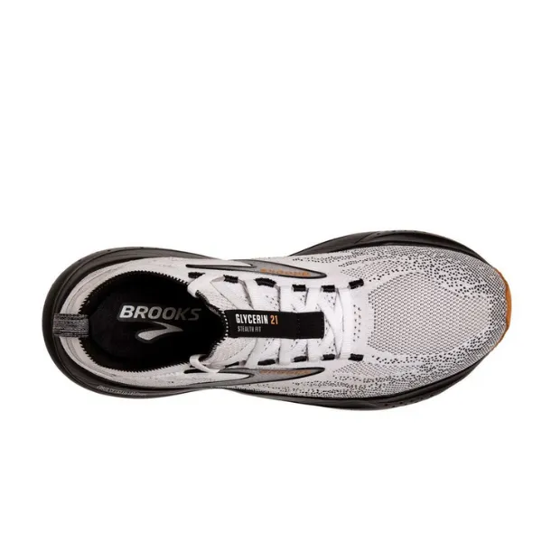 Brooks Men's Glycerin Stealth Fit 21 White/Black yoga flow
