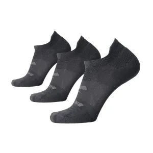 Brooks Unisex No Show 3-Pack Grey Multi Color