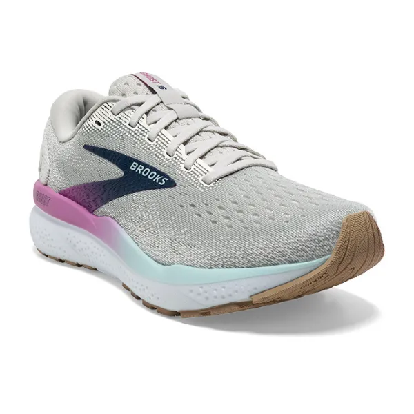 Brooks Women's Ghost 16 White/Grey/Blue training vibe