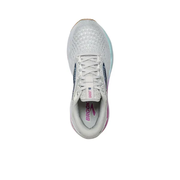 Brooks Women's Ghost 16 White/Grey/Blue Chill Mood