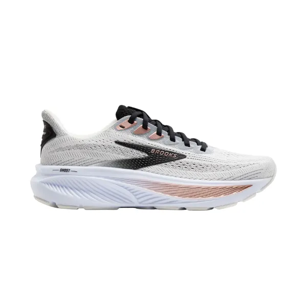 Brooks Women's Ghost 17 Wide White/Black Off-Duty Style