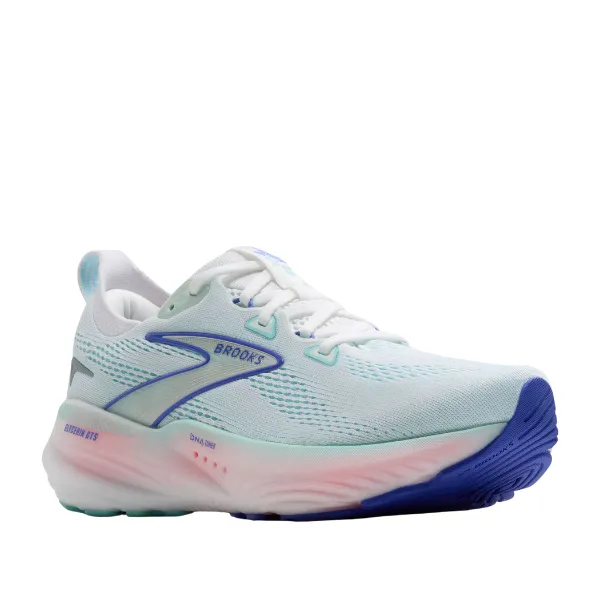 Brooks Women's Glycerin GTS 22 Wide White/Blue Everyday Dash