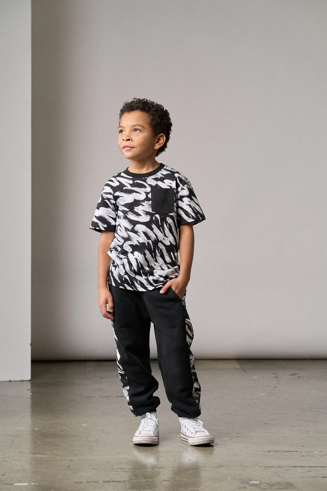 Brush Stroke Sweatpant - Black Home Casual