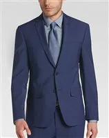 Calvin Klein Infinite Stretch Blue Suit photo shoot look