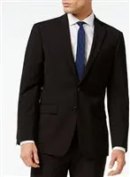 Calvin Klein Solid Black -X-Fit Slim Suit fashion style