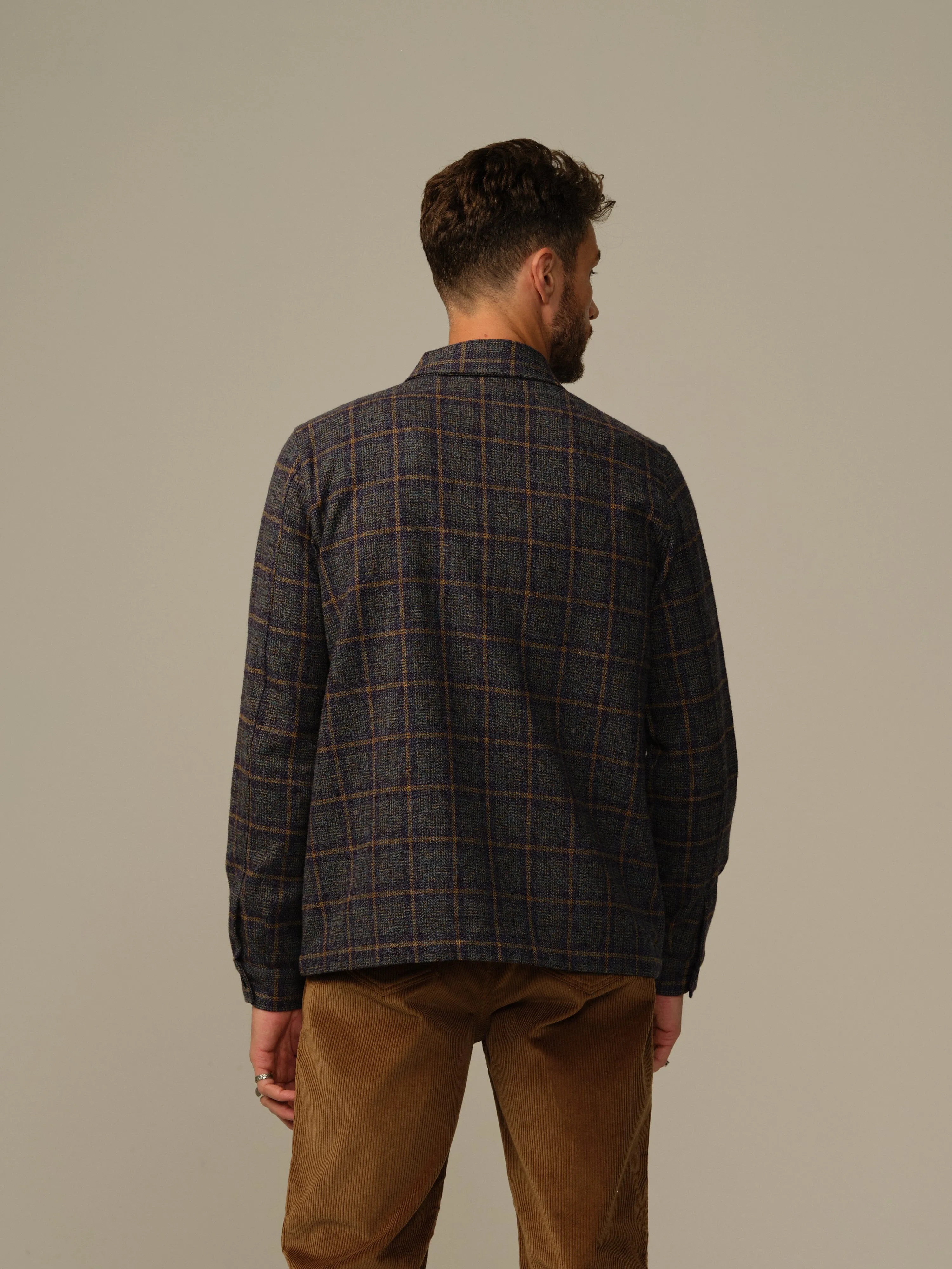 Cameron Japanese Flannel Overshirt - Final Sale reflective details