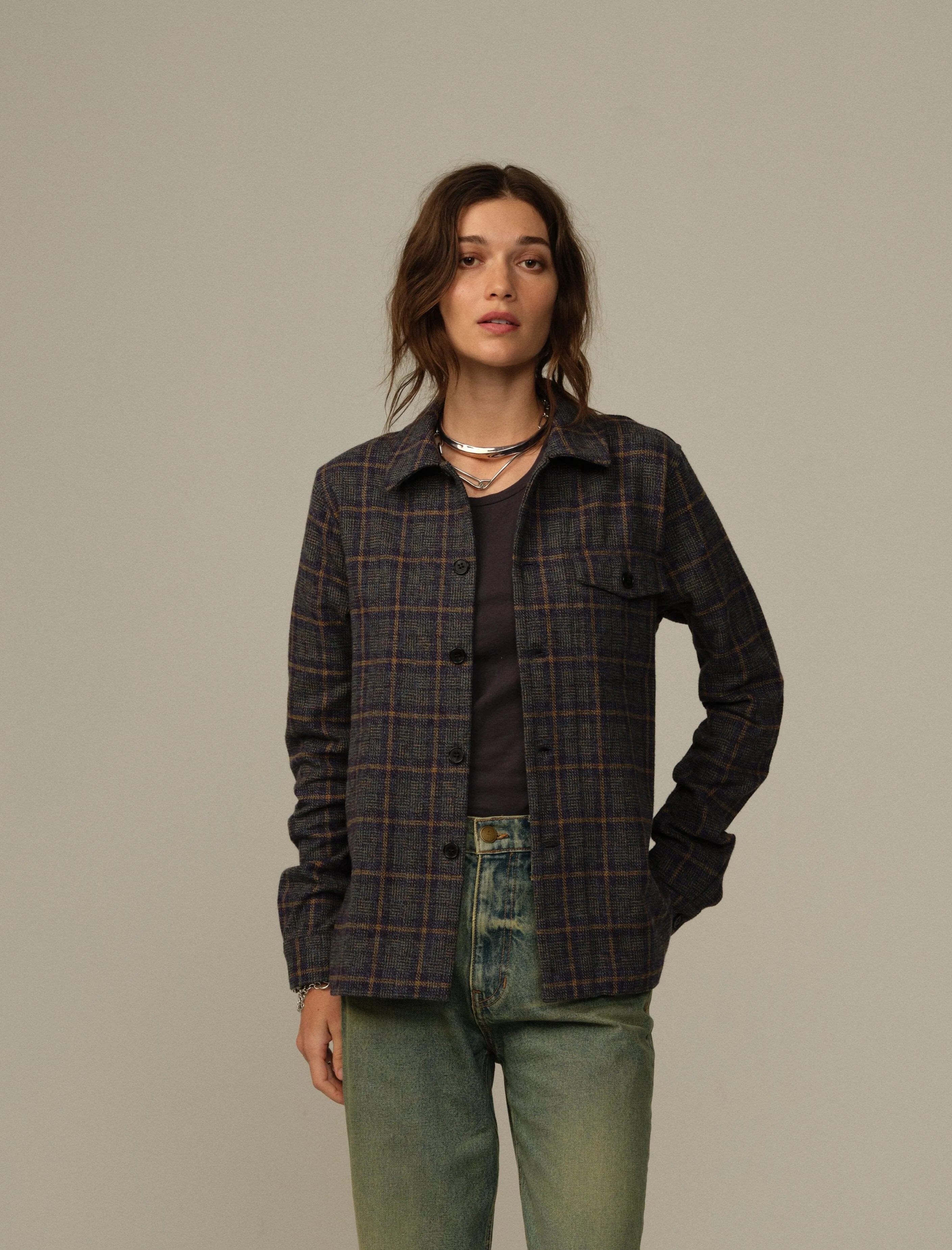 Cameron Japanese Flannel Overshirt - Final Sale travel essential