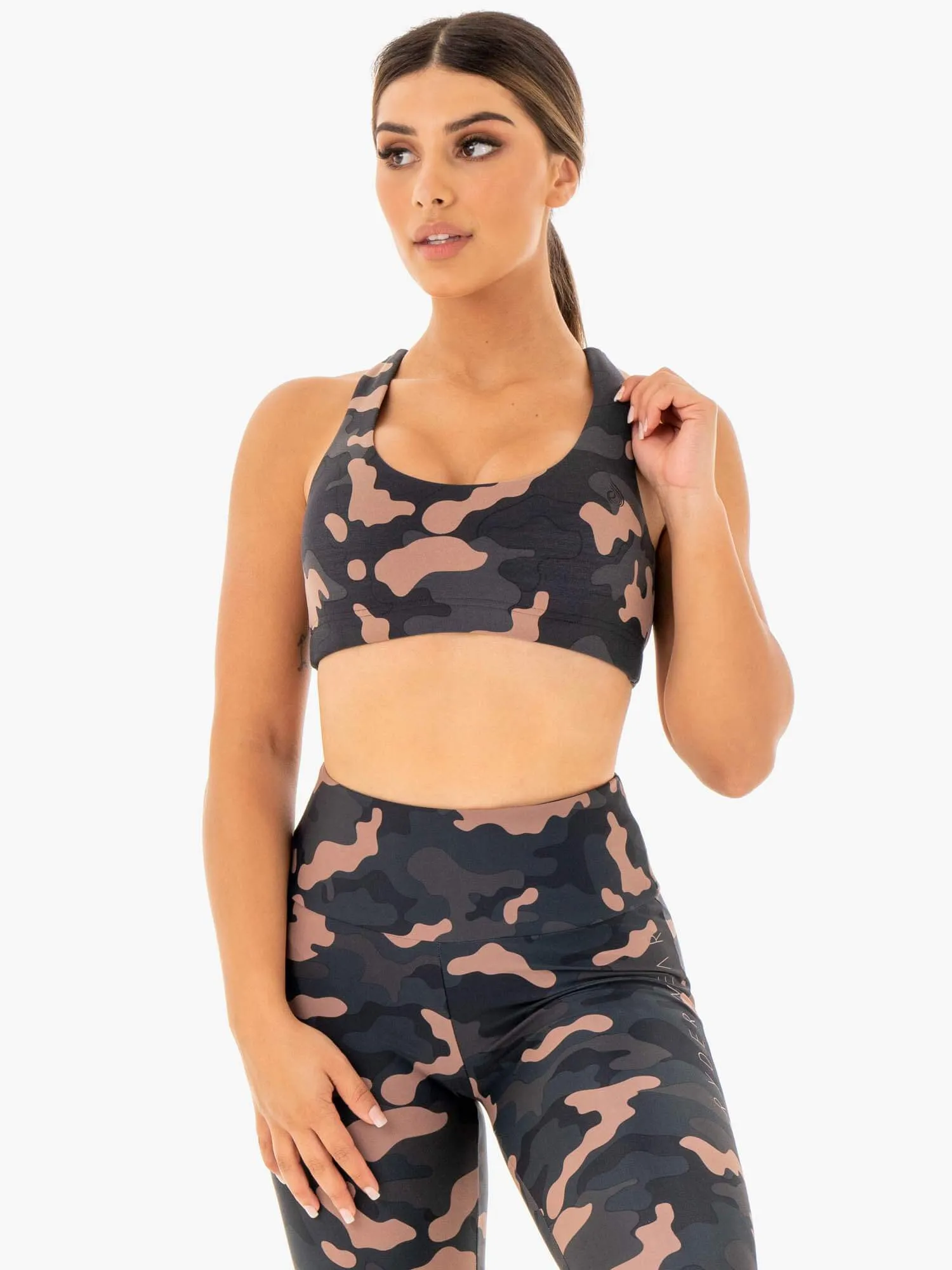 Camo Sports Bra - Rose Camo Extra Protection