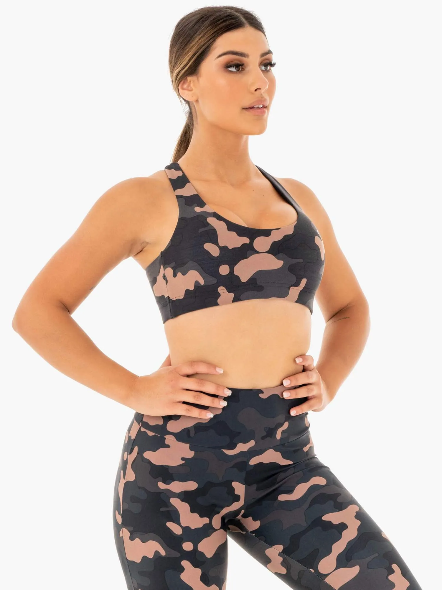 Camo Sports Bra - Rose Camo Body Contour