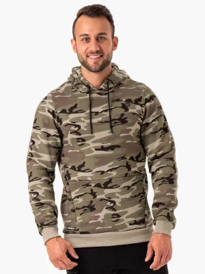 Camo Tech Pullover Hoodie - Khaki Camo casual wear