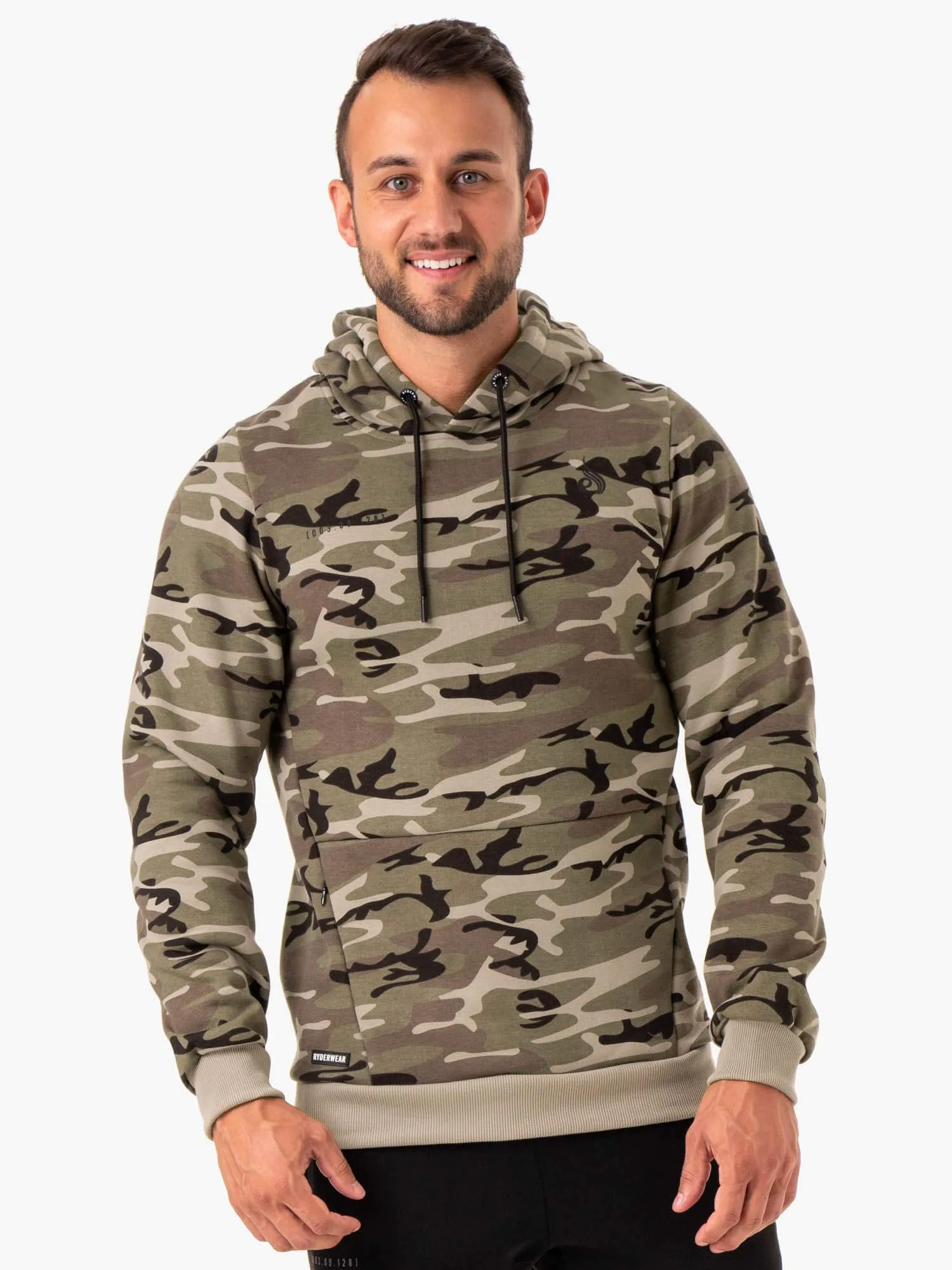 Camo Tech Pullover Hoodie - Khaki Camo casual wear