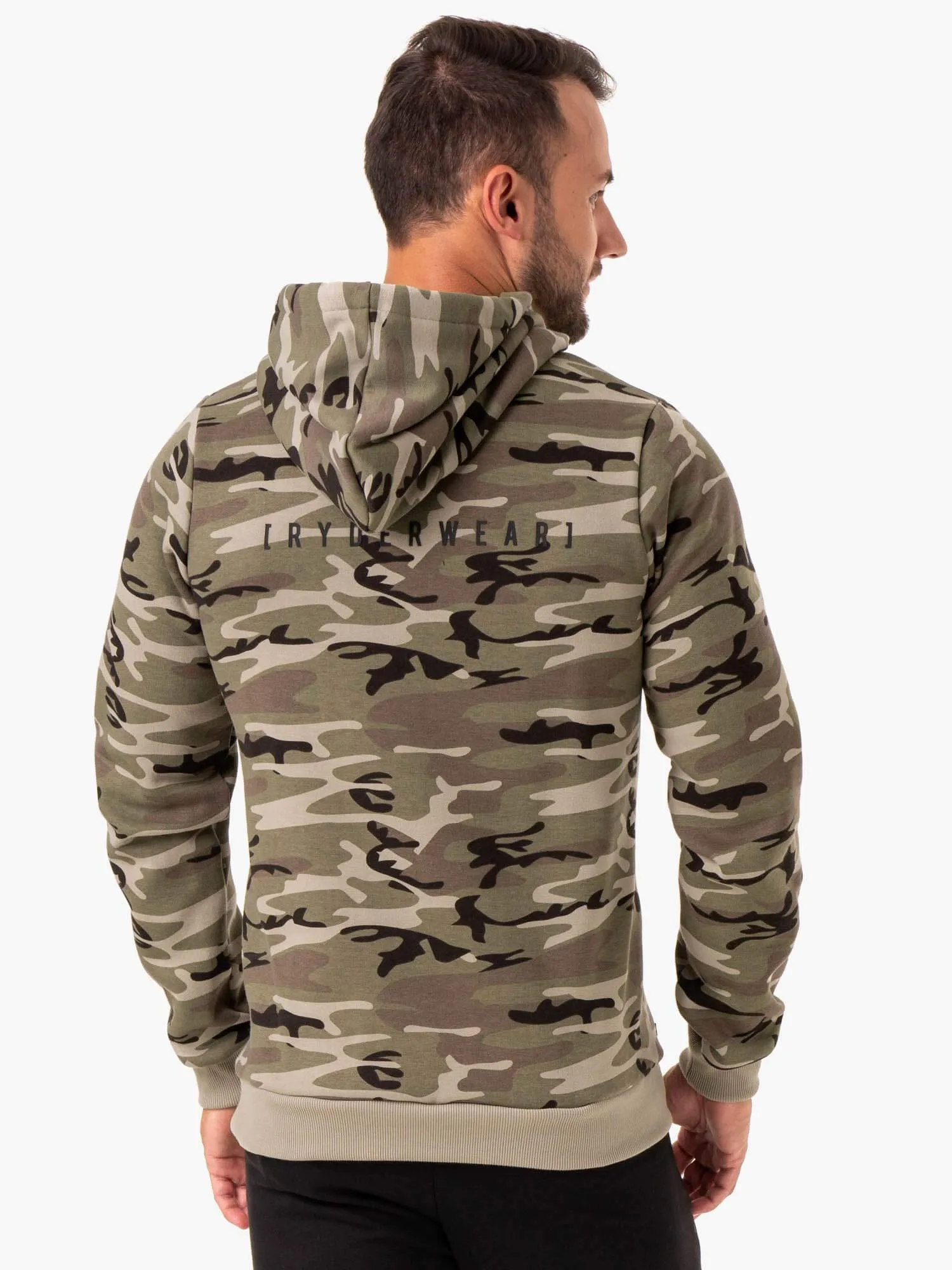 Camo Tech Pullover Hoodie - Khaki Camo soft fabric