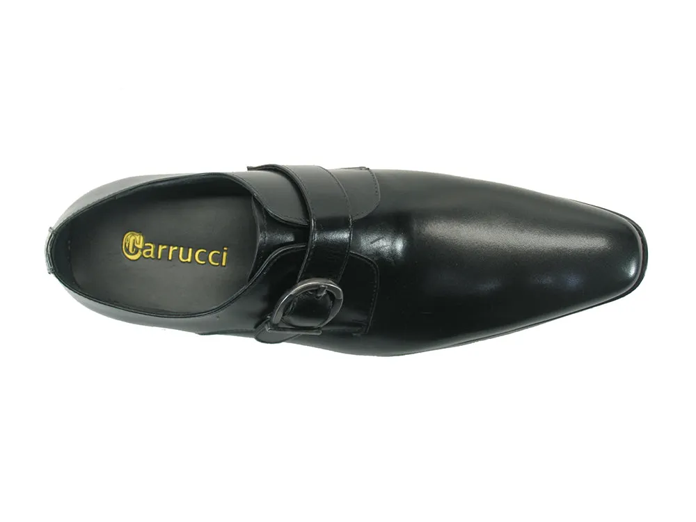 Carrucci Buckle Monk Strap KS503-35 - Black shock absorb