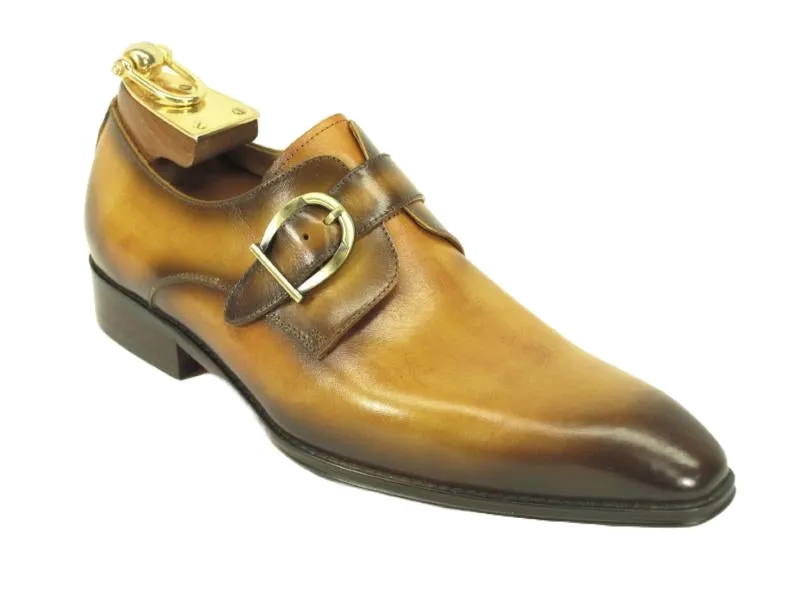 Carrucci Buckle Monk Strap KS503-35 - Cognac daily rhythm