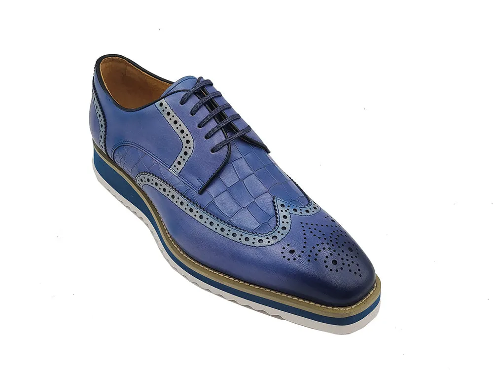 Carrucci KS515-35 Gorgeous Lace-up Oxford - Blue trend smart