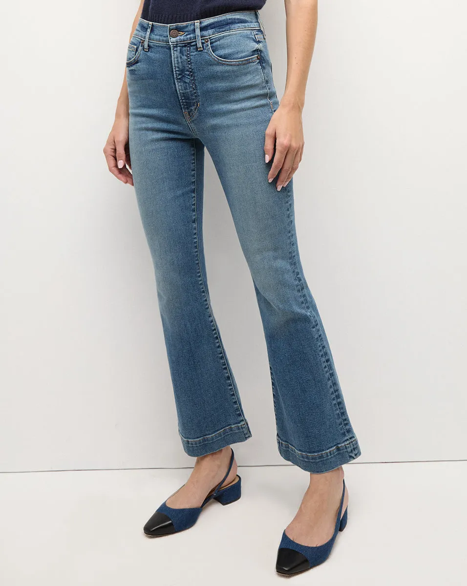 Carson High Rise Ankle Flare soft fabric