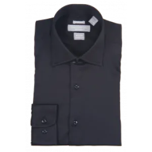 Christopher Lena Slim Fit Regular Cuff Pure Cotton Wrinkle Free Shirt - C507ETRX - Black Multi-occasion