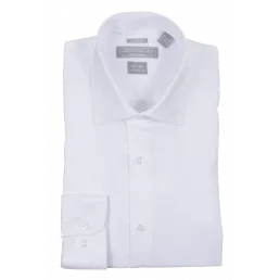 Christopher Lena Slim Fit Regular Cuff Pure Cotton Wrinkle Free Shirt - C507ETRX - White Minimalism