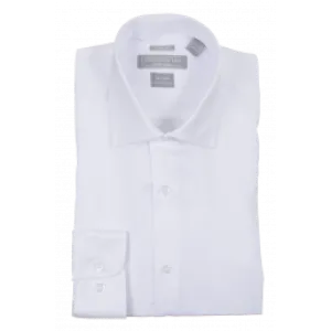 Christopher Lena Slim Fit Regular Cuff Pure Cotton Wrinkle Free Shirt - C507ETRX - White Minimalism