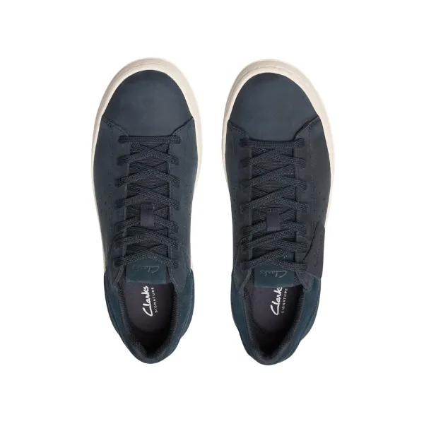 Clarks Men's Courtlite 2 Run Navy smooth mood