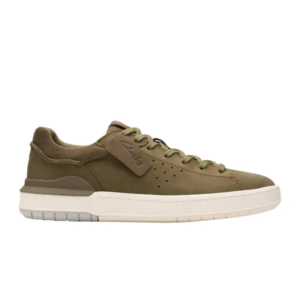 Clarks Men's Courtlite 2 Run Olive wet weather