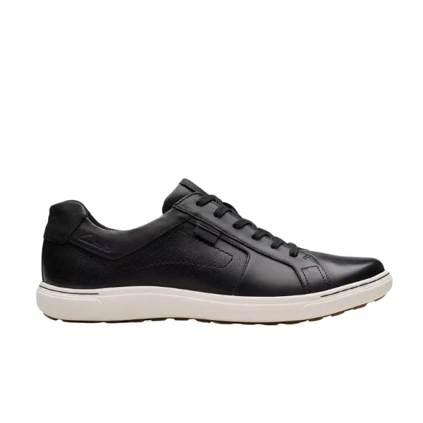 Clarks Men's Mapstone Lace Wide Black/White clean step