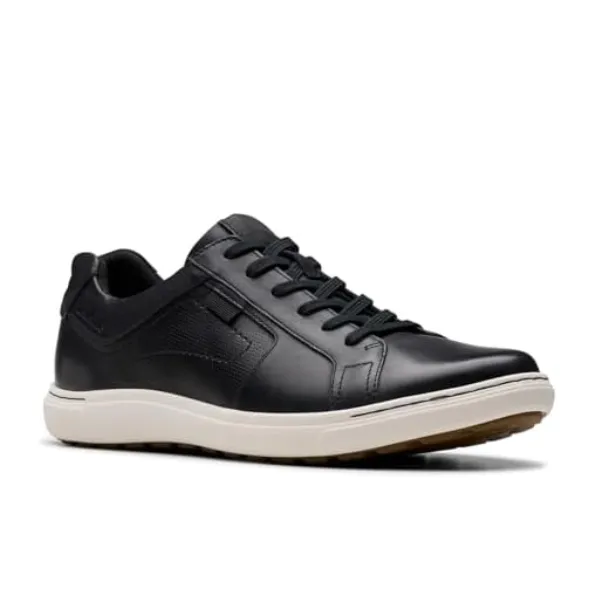Clarks Men's Mapstone Lace Wide Black/White comfy start