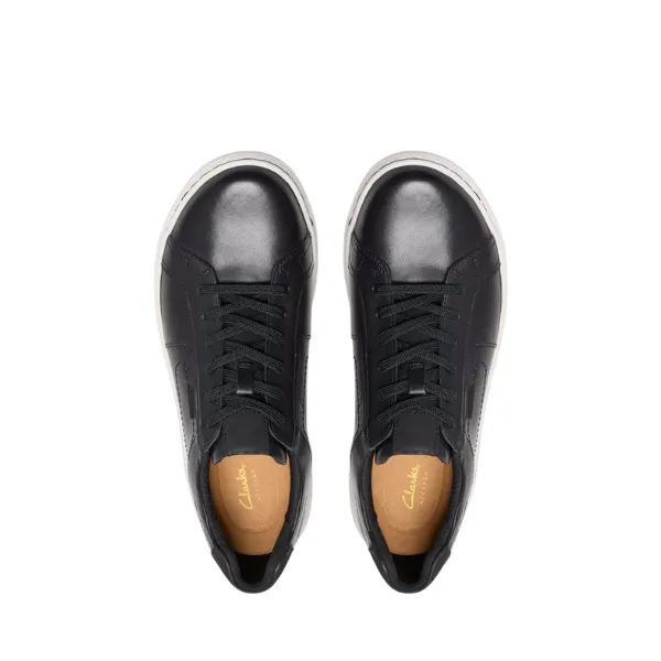 Clarks Men's Mapstone Lace Wide Black/White gym essential