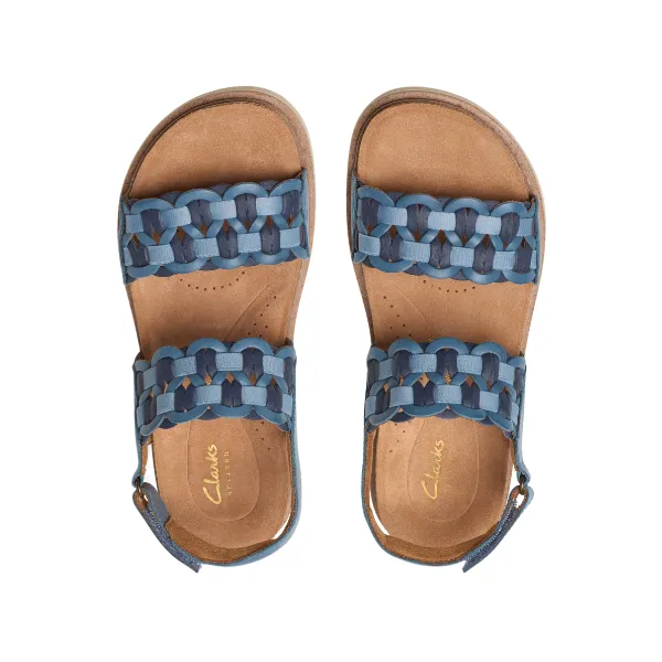 Clarks Women's Arwell Glide Wide Blue Street Ease