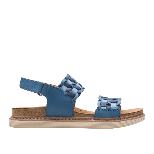 Clarks Women's Arwell Glide Wide Blue Urban Ease