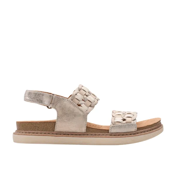 Clarks Women's Arwell Glide Wide Metallic Pure Mood