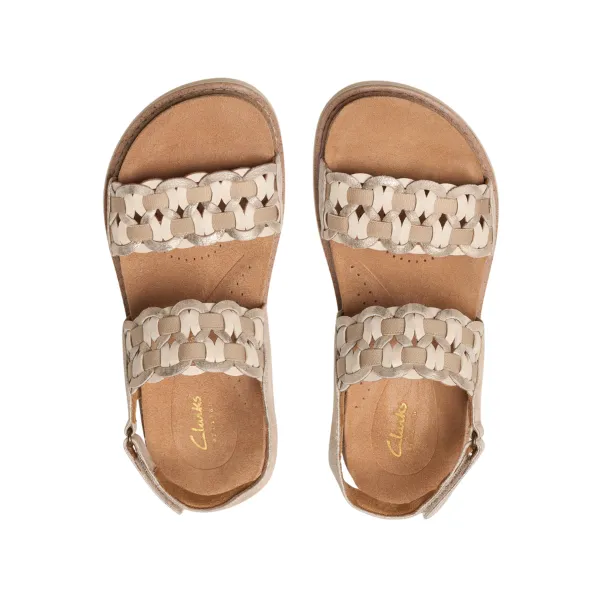 Clarks Women's Arwell Glide Wide Metallic Bare Trail