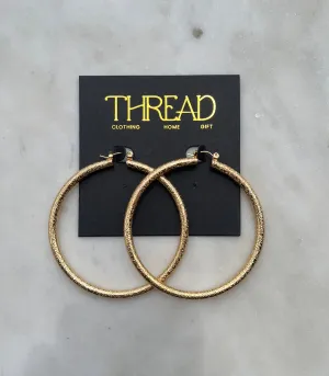 Classic Ribbed Large Hoop Gold classic mood