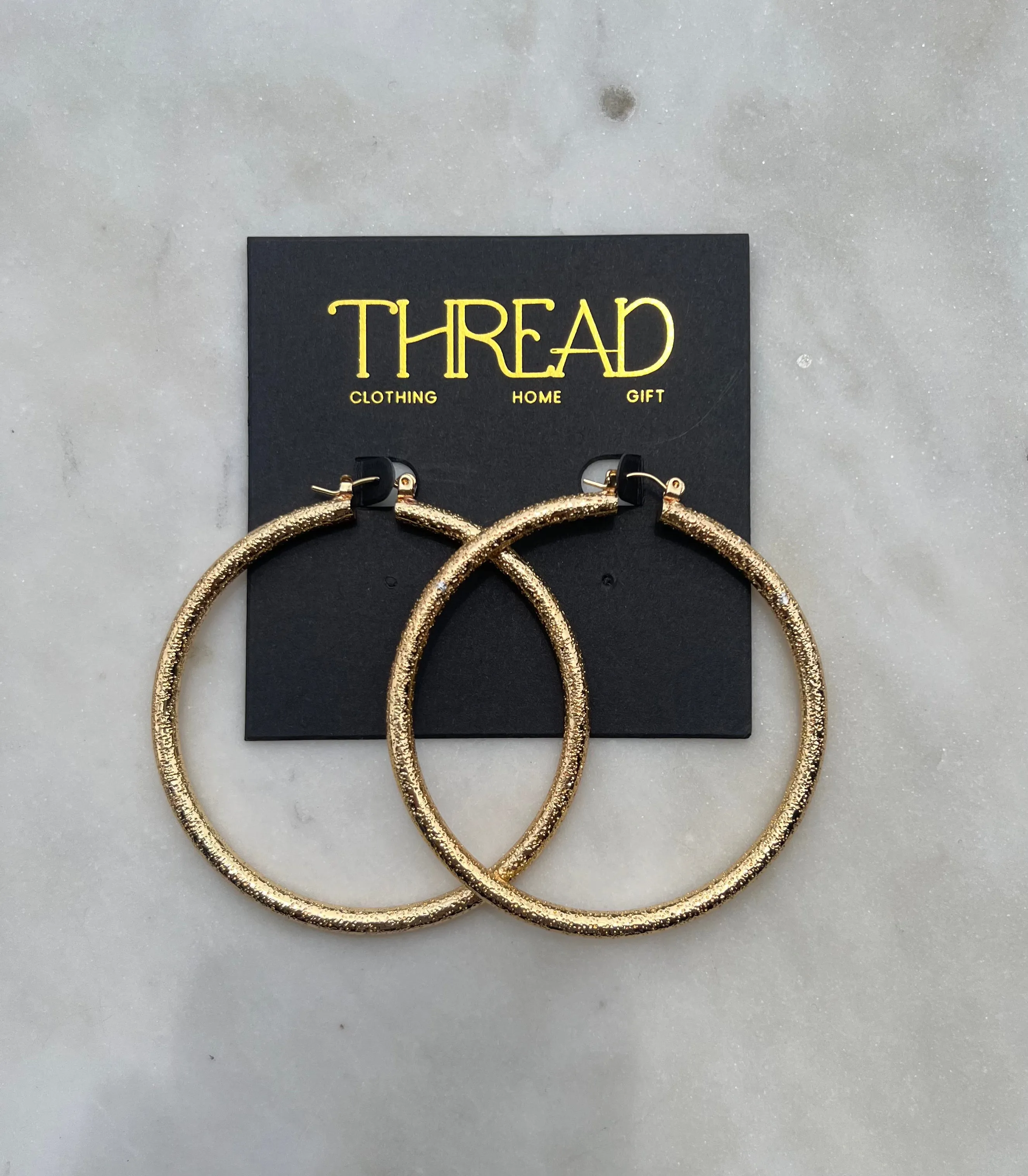 Classic Ribbed Large Hoop Gold classic mood