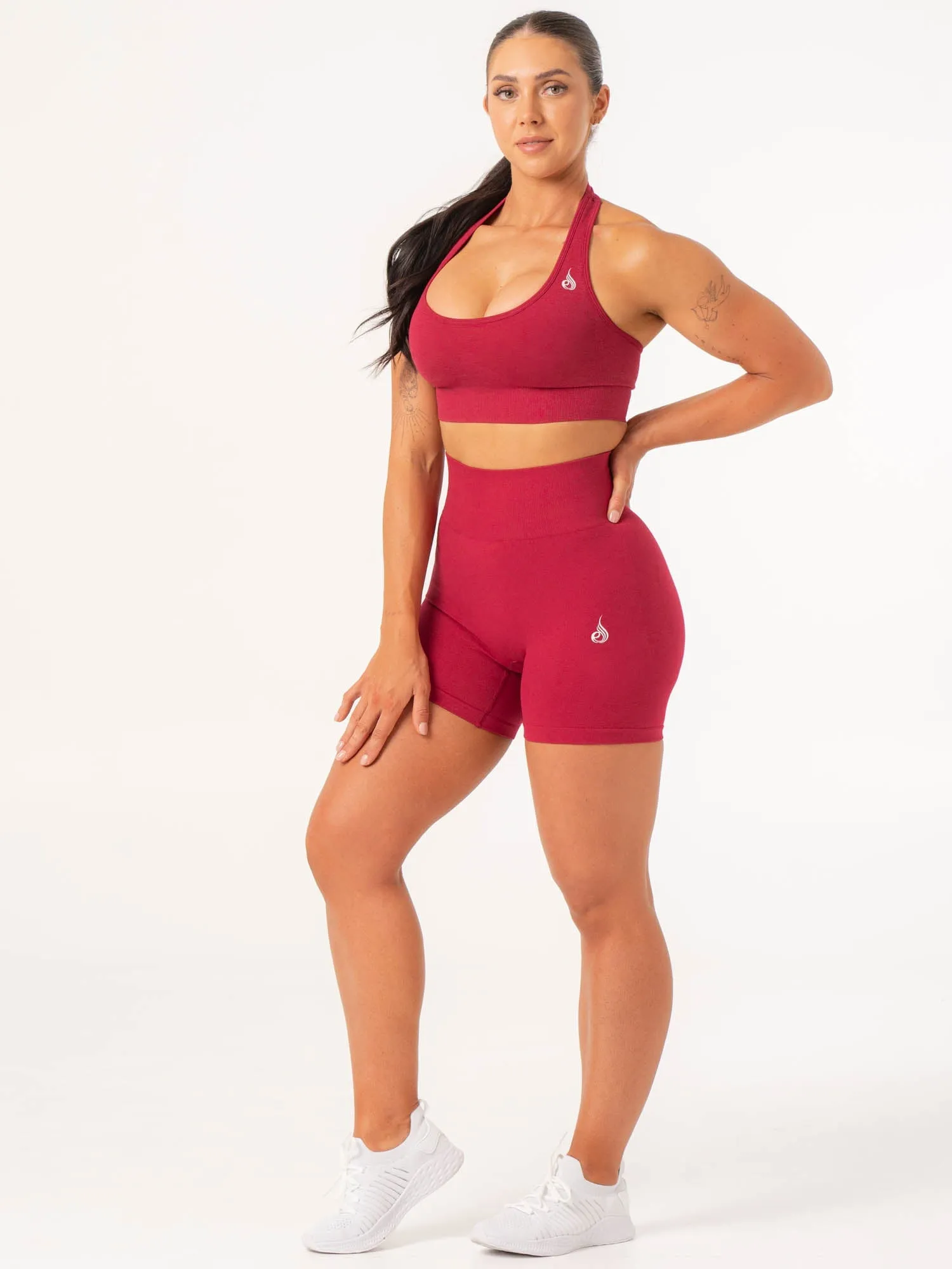 Contour Halter Bra - Berry Marl Breath Net