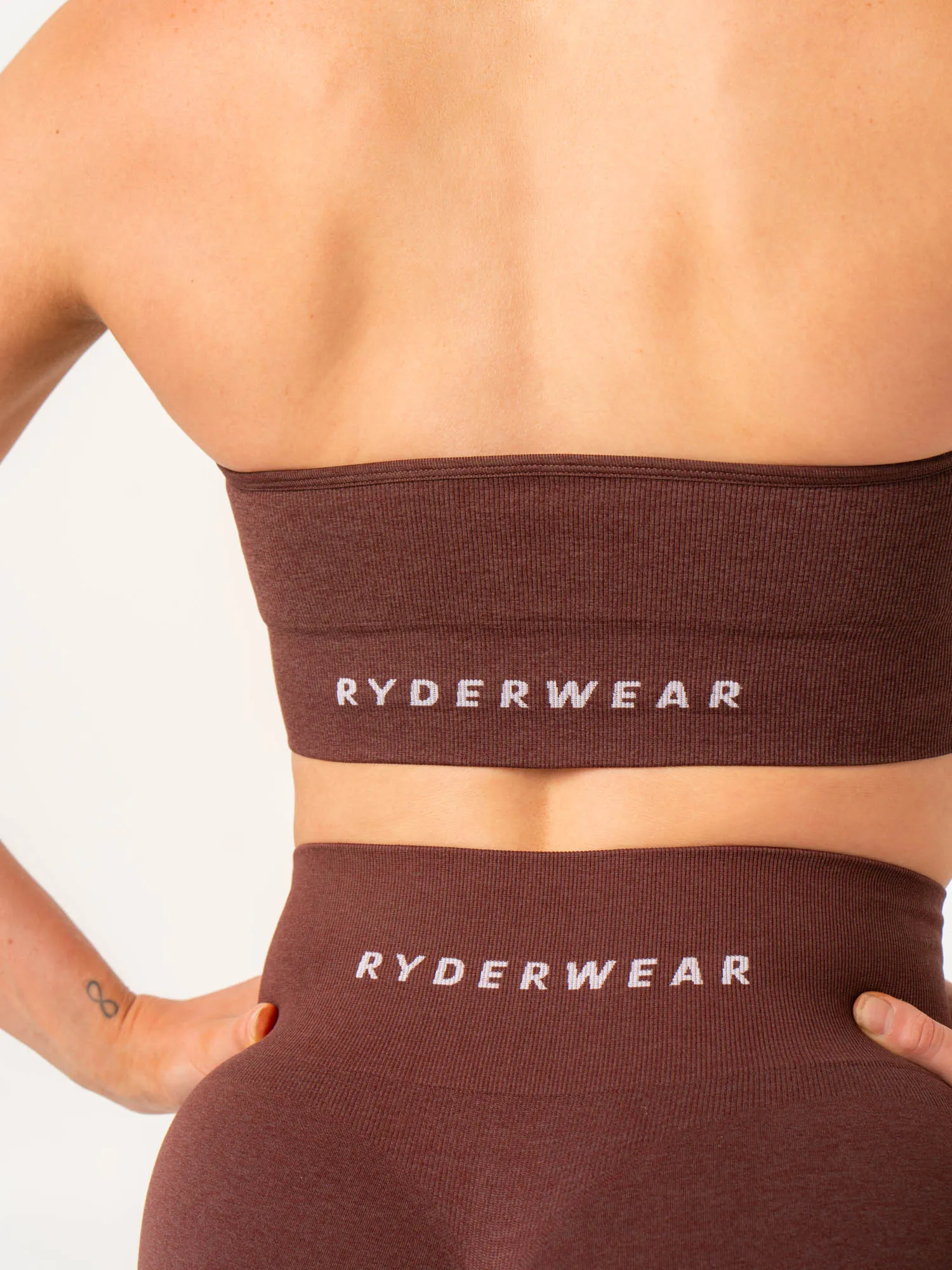Contour Halter Bra - Chocolate Marl Compression Support