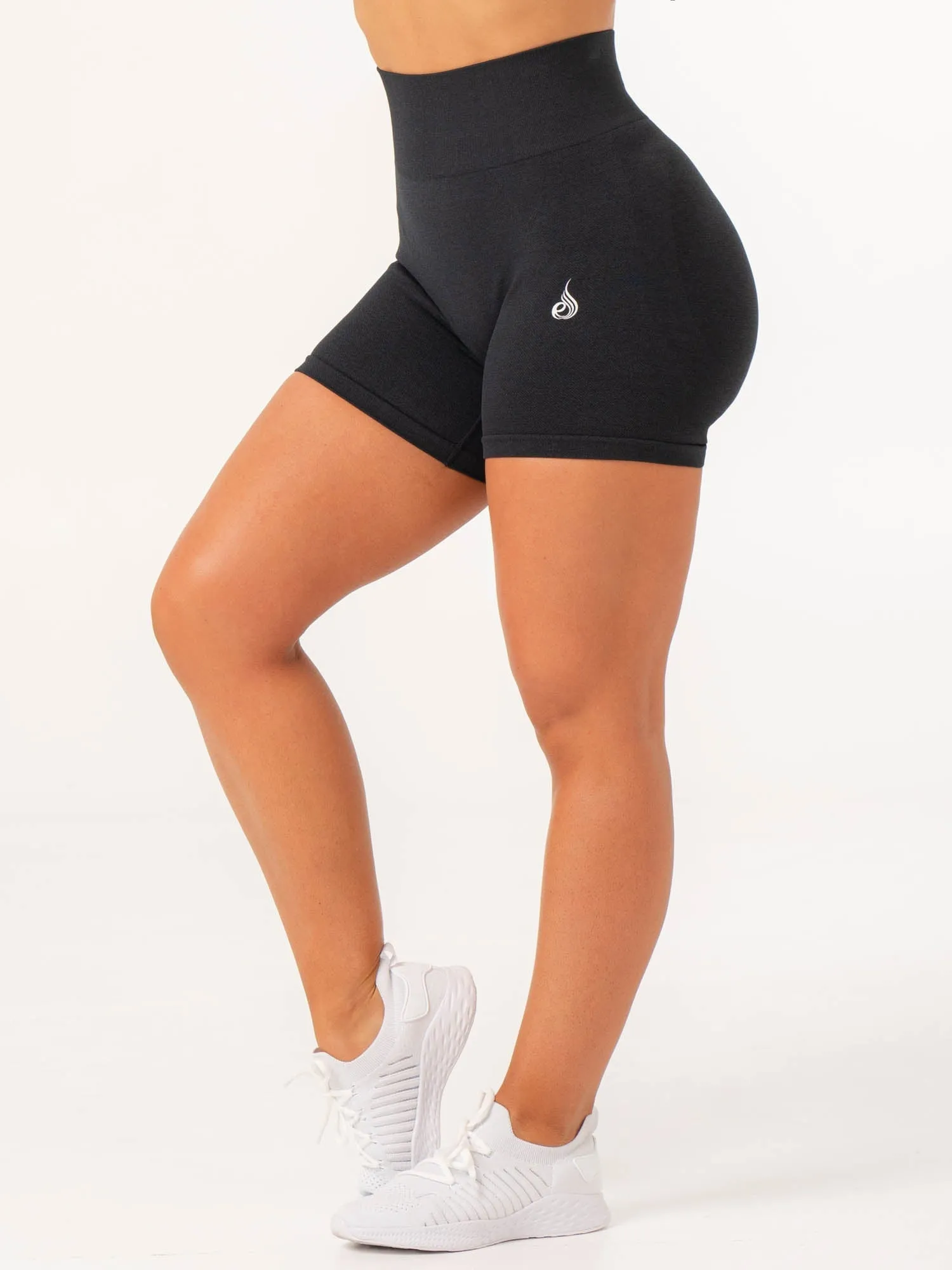 Contour Seamless Shorts - Black Marl breathable wear