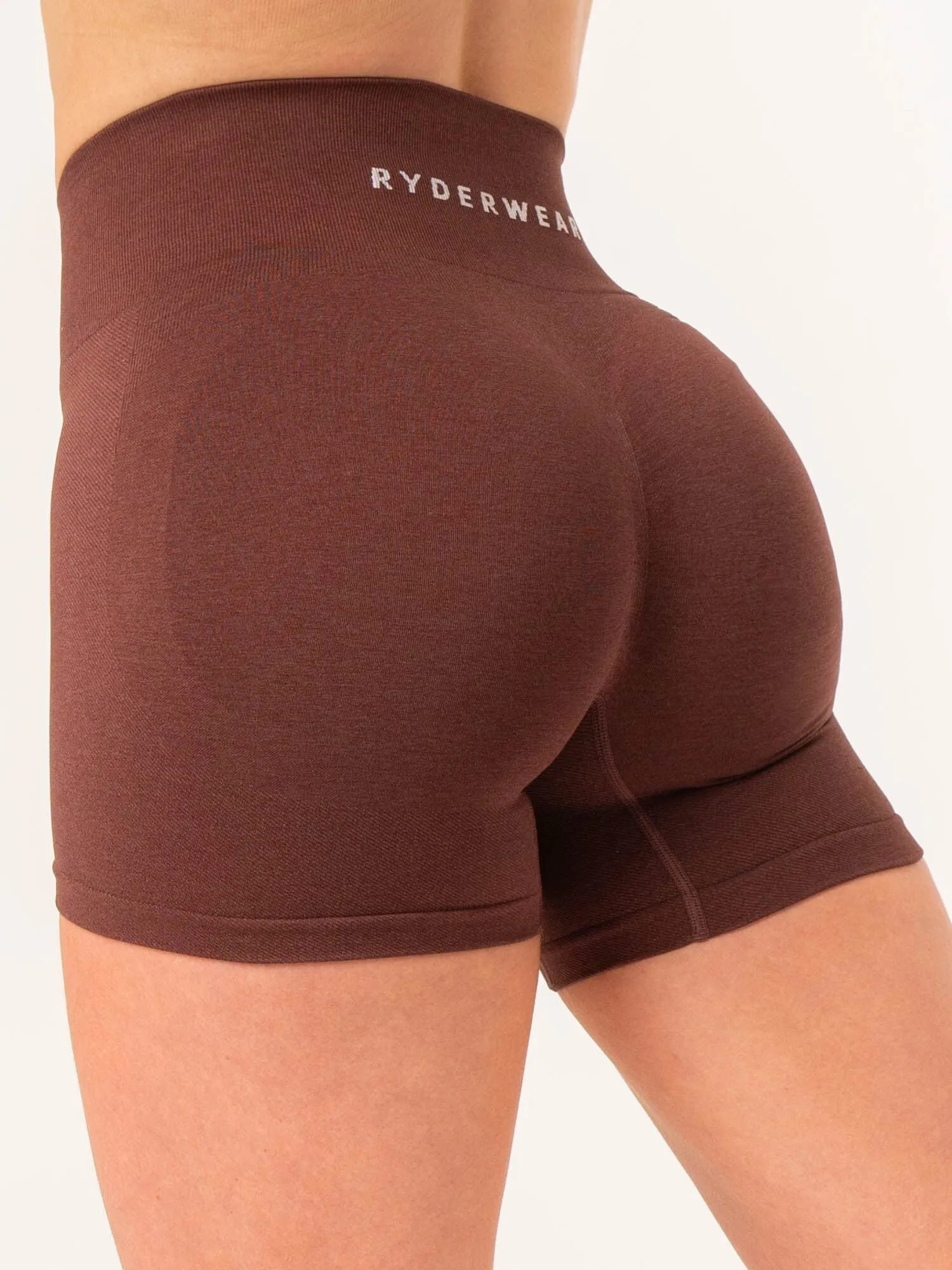 Contour Seamless Shorts - Chocolate Marl fitness apparel