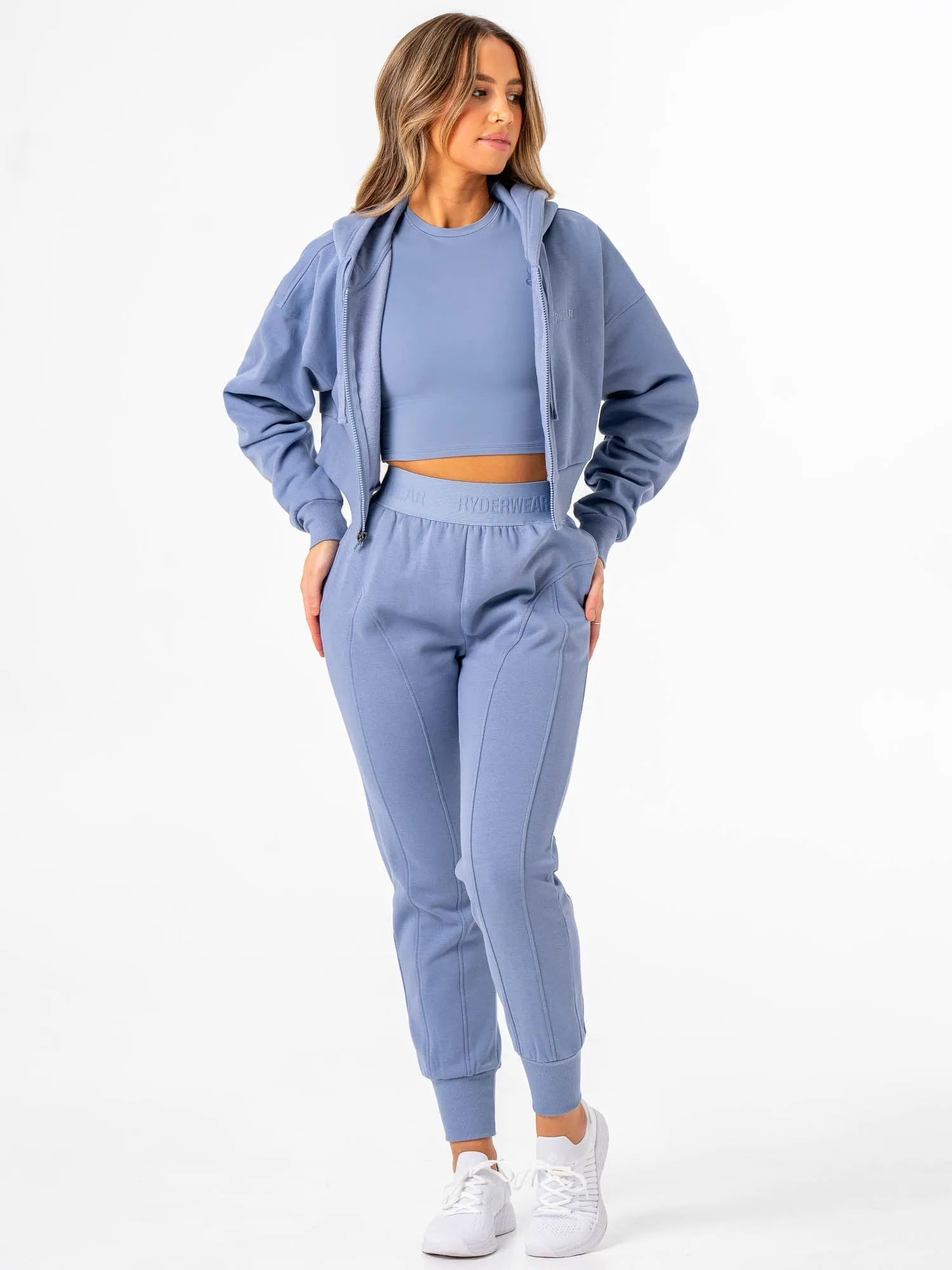 Contour Track Pants - Steel Blue Soft Layers