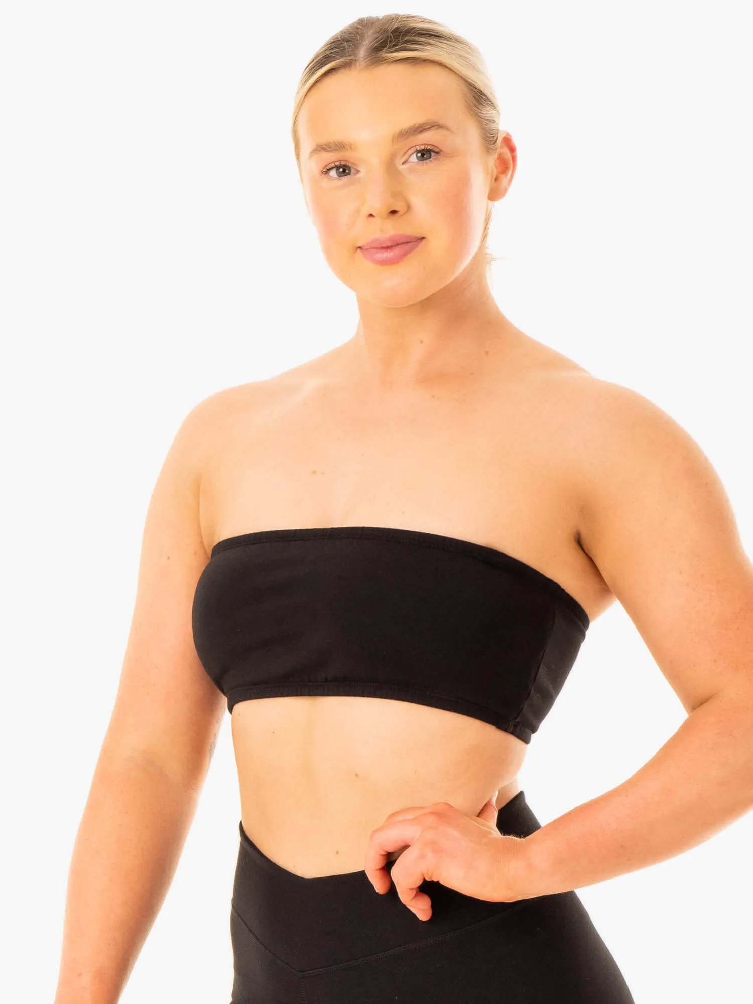 Convertible Bandeau Sports Bra - Black Fast Drying