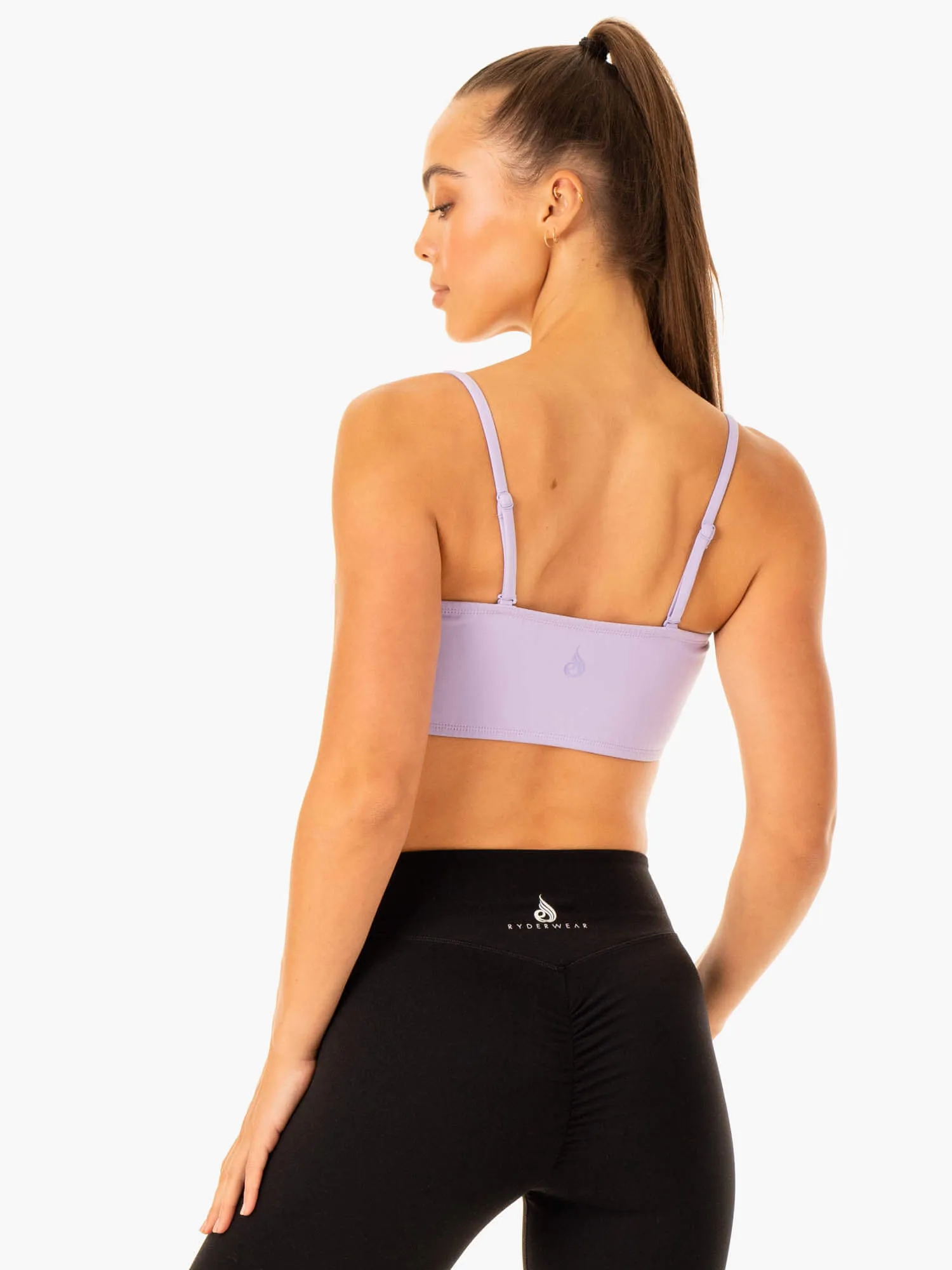 Convertible Bandeau Sports Bra - Lavender Shock Absorbing