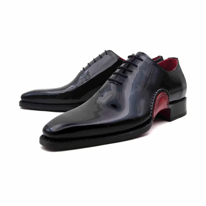 Cooper Lace Up Shoes - Black Patent tonal match