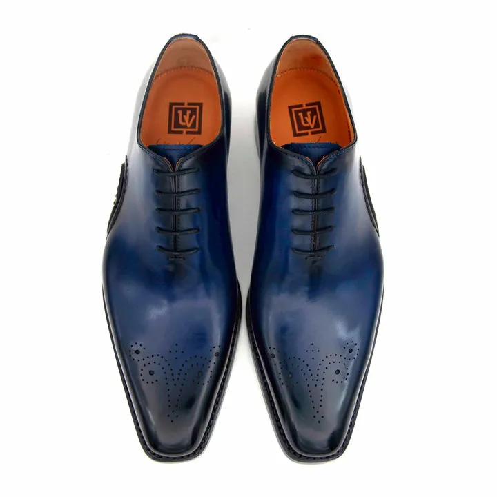 Cooper Lace Up Shoes - Navy refined edge