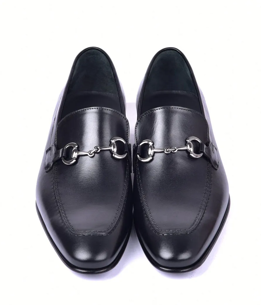 Corrente 4428 Leather slip-on Loafer Shoes - Black crowd appeal